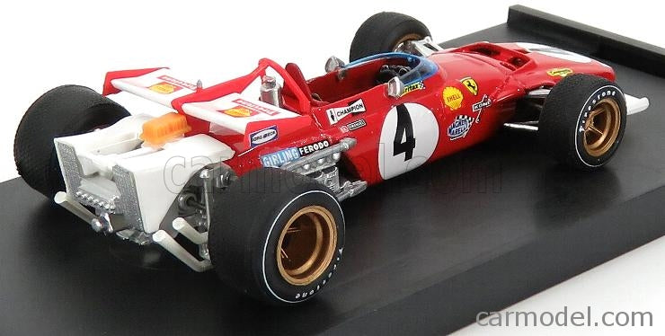 Ferrari F1 312B N°4 Víťaz Italy GP 1970 Clay Regazzoni 1:43 Brumm červená biela