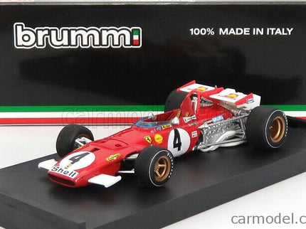 Ferrari F1 312B N°4 Víťaz Italy GP 1970 Clay Regazzoni 1:43 Brumm červená biela