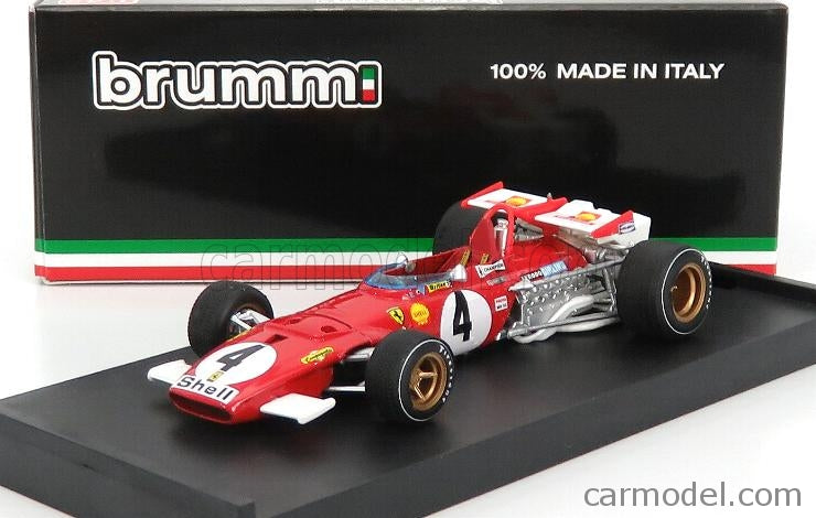 Ferrari F1 312B N°4 Víťaz Italy GP 1970 Clay Regazzoni 1:43 Brumm červená biela