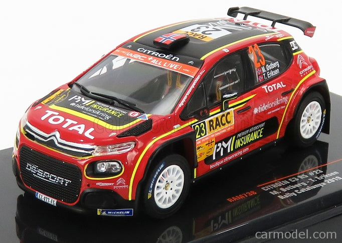 Citroen C3 R5 N°23 Rally Catalunya 2019 M.Osterberg - T.Eriksen 1:43 IXO Models červená žltá čierna