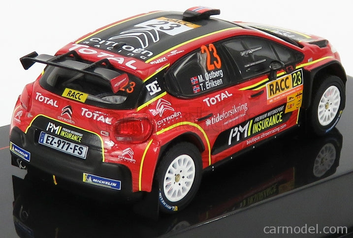 Citroen C3 R5 N°23 Rally Catalunya 2019 M.Osterberg - T.Eriksen 1:43 IXO Models červená žltá čierna