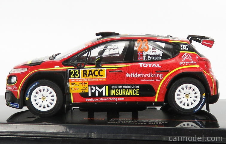 Citroen C3 R5 N°23 Rally Catalunya 2019 M.Osterberg - T.Eriksen 1:43 IXO Models červená žltá čierna