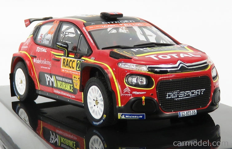 Citroen C3 R5 N°23 Rally Catalunya 2019 M.Osterberg - T.Eriksen 1:43 IXO Models červená žltá čierna
