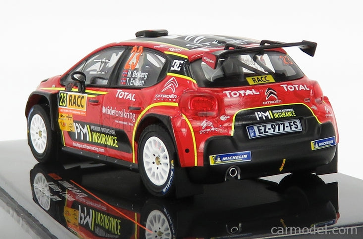Citroen C3 R5 N°23 Rally Catalunya 2019 M.Osterberg - T.Eriksen 1:43 IXO Models červená žltá čierna