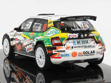 Skoda Fabia R5 EVO Team Metior Sport N°18 Rally Condroz 2019 C.De Cecco - J.Humblet 1:43 IXO Models biela čierna zelená