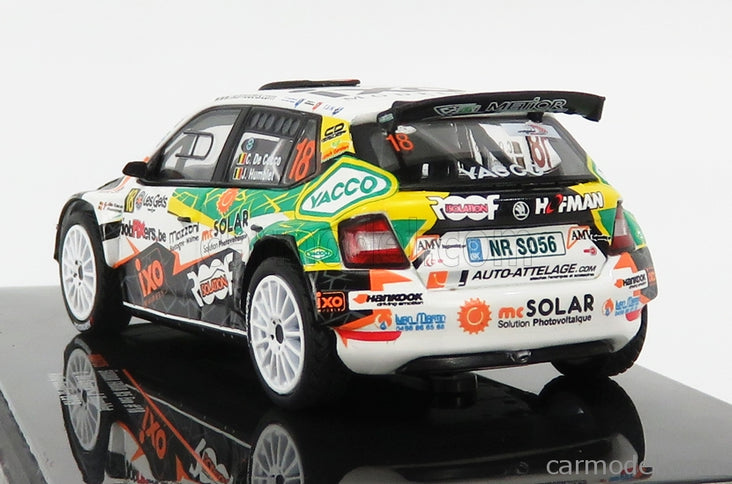 Skoda Fabia R5 EVO Team Metior Sport N°18 Rally Condroz 2019 C.De Cecco - J.Humblet 1:43 IXO Models biela čierna zelená