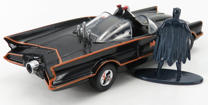 BATMAN | BATMOBILE 1966 - CLASSIC TV SERIES WITH BATMAN FIGURE | BLACK RED