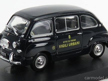 Fiat 600D Multipla Vigili Urbani Torino 1960 1:43 Brumm modrá