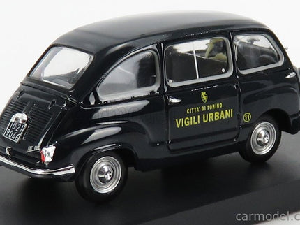 Fiat 600D Multipla Vigili Urbani Torino 1960 1:43 Brumm modrá