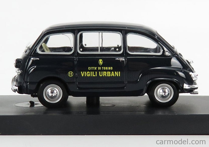 Fiat 600D Multipla Vigili Urbani Torino 1960 1:43 Brumm modrá