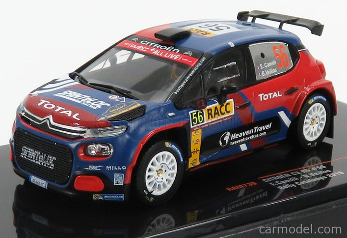 Citroen C3 R5 N°56 Rally Catalunya 2019 E.Camilli - B.Eillas 1:43 IXO Models červená modrá