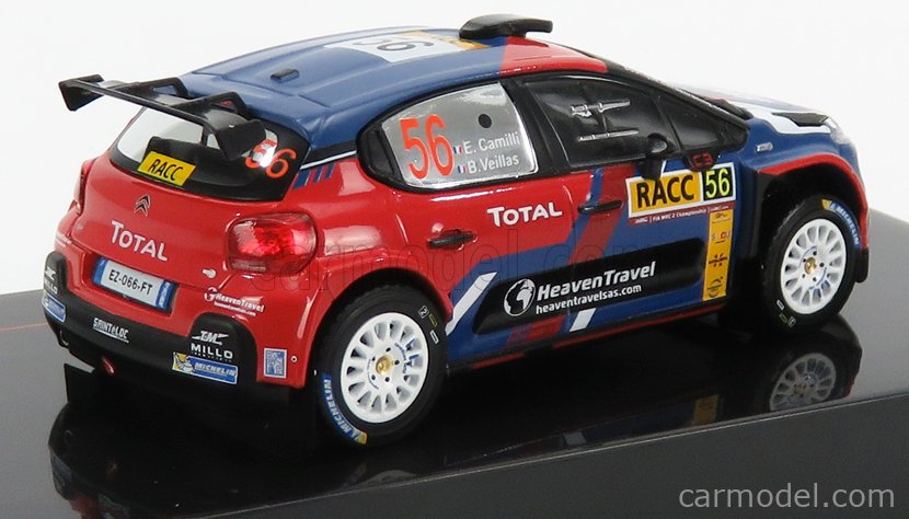 Citroen C3 R5 N°56 Rally Catalunya 2019 E.Camilli - B.Eillas 1:43 IXO Models červená modrá