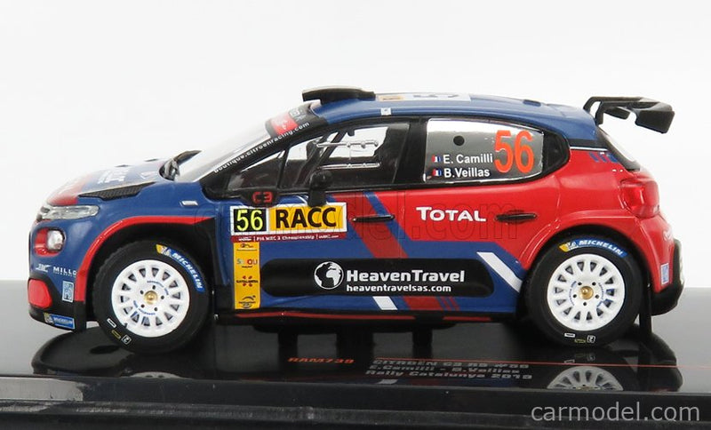 Citroen C3 R5 N°56 Rally Catalunya 2019 E.Camilli - B.Eillas 1:43 IXO Models červená modrá
