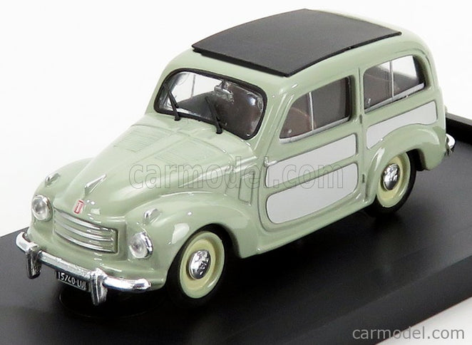 Fiat 500C Belvedere Chiusa 1951 1:43 Brumm Very svetlozelená sivá