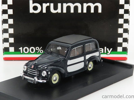 Fiat 500C Belvedere Chiusa 1951 1:43 Brumm modrá sivá
