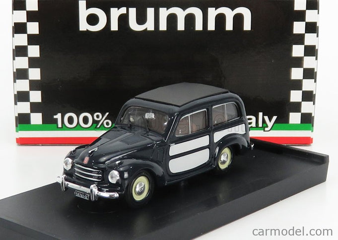 Fiat 500C Belvedere Chiusa 1951 1:43 Brumm modrá sivá