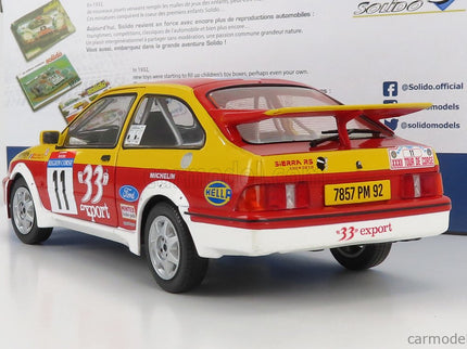 Ford Sierra RS Cosworth N°11 Rally Tour De Corse 1987 D.Auriol - B.Occelli 1:18 Solido červená žltá