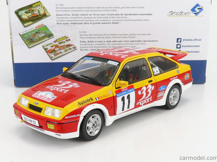 Ford Sierra RS Cosworth N°11 Rally Tour De Corse 1987 D.Auriol - B.Occelli 1:18 Solido červená žltá