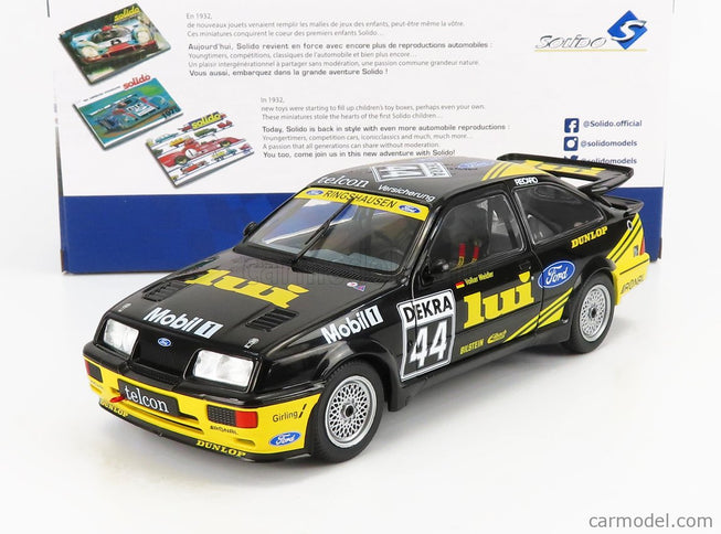 Ford Sierra RS500 Cosworth N°44 24h Nurburgring 1989 V.Weidler 1:18 Solido čierna žltá