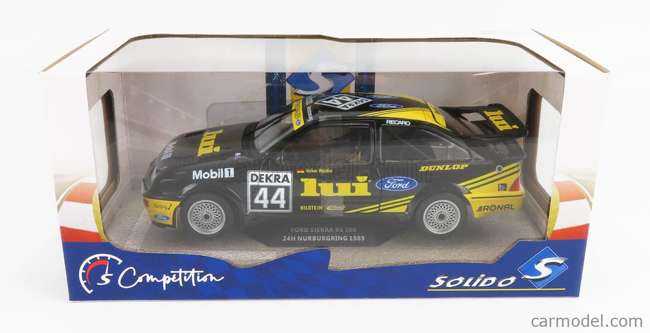 Ford Sierra RS500 Cosworth N°44 24h Nurburgring 1989 V.Weidler 1:18 Solido čierna žltá