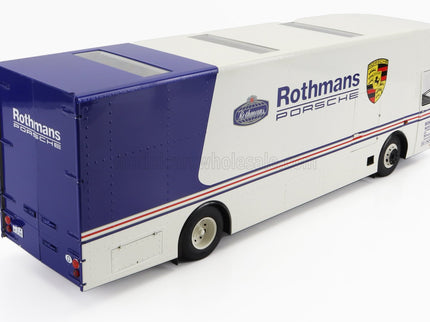 MERCEDES BENZ | O317 TRUCK CAR TRANSPORTER PORSCHE ROTHMANS 1984 | WHITE BLUE