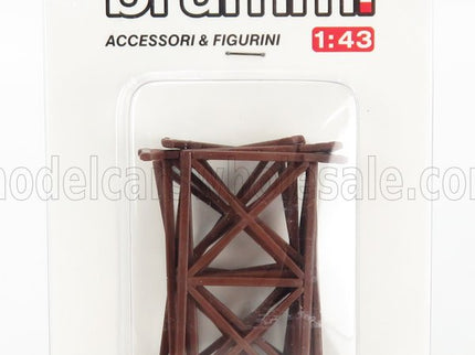 ACCESSORIES | SET 5X TRANSENNE - STREET BARRICADES sizes misure 4.65cm x 2.85 cm | BROWN