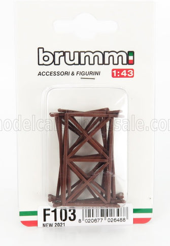 ACCESSORIES | SET 5X TRANSENNE - STREET BARRICADES sizes misure 4.65cm x 2.85 cm | BROWN