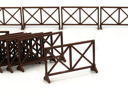 ACCESSORIES | SET 5X TRANSENNE - STREET BARRICADES sizes misure 4.65cm x 2.85 cm | BROWN
