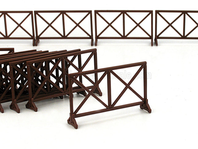 ACCESSORIES | SET 5X TRANSENNE - STREET BARRICADES sizes misure 4.65cm x 2.85 cm | BROWN