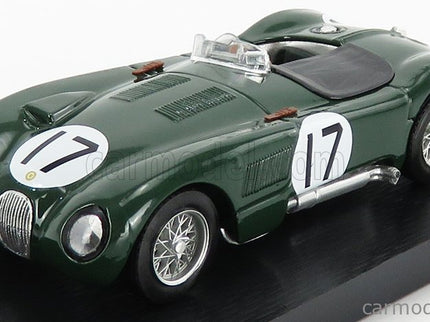 Jaguar C-Type 3.4L S6 Team Jaguar Cars Ltd N°17 2. Miesto 24h Le Mans 1953 Stirling Moss - Peter Walker 1:43 Brumm British Racing zelená
