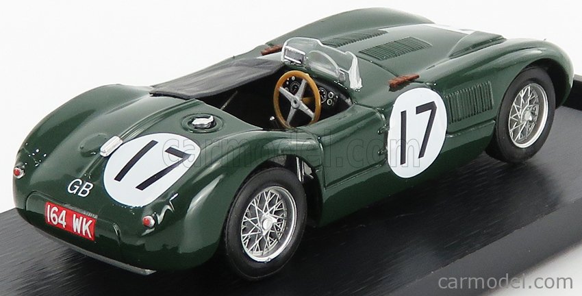 Jaguar C-Type 3.4L S6 Team Jaguar Cars Ltd N°17 2. Miesto 24h Le Mans 1953 Stirling Moss - Peter Walker 1:43 Brumm British Racing zelená