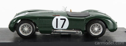 Jaguar C-Type 3.4L S6 Team Jaguar Cars Ltd N°17 2. Miesto 24h Le Mans 1953 Stirling Moss - Peter Walker 1:43 Brumm British Racing zelená