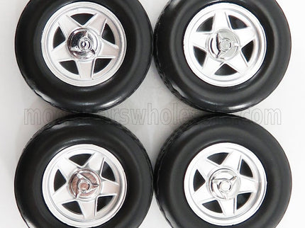 ACCESSORIES | FERRARI 512BB -365GT4/BB - 4X WHEELS AND TYRE SET 1973 | BLACK
