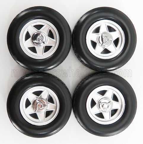 ACCESSORIES | FERRARI 512BB -365GT4/BB - 4X WHEELS AND TYRE SET 1973 | BLACK