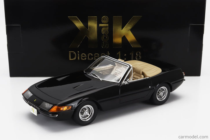 Ferrari 365 GTS Daytona Spider 1-SERIES Open USA Version 1969 1:18 KK Scale čierna