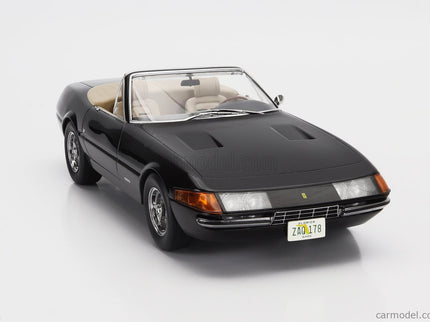 Ferrari 365 GTS Daytona Spider 1-SERIES Open USA Version 1969 1:18 KK Scale čierna