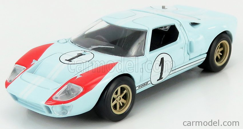 Ford GT40 Mkii 7.0L V8 Team Shelby American Inc. N°1 2. Miesto (but Really Víťaz) 24h Le Mans 1966 Ken Miles - Denny Hulme 1:43 Norev svetlomodrá
