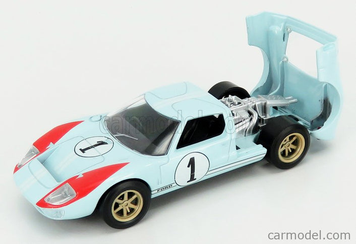 Ford GT40 Mkii 7.0L V8 Team Shelby American Inc. N°1 2. Miesto (but Really Víťaz) 24h Le Mans 1966 Ken Miles - Denny Hulme 1:43 Norev svetlomodrá