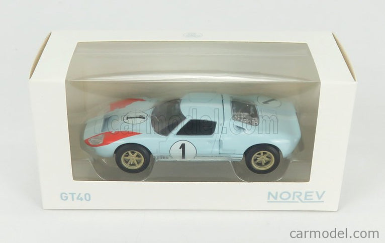 Ford GT40 Mkii 7.0L V8 Team Shelby American Inc. N°1 2. Miesto (but Really Víťaz) 24h Le Mans 1966 Ken Miles - Denny Hulme 1:43 Norev svetlomodrá