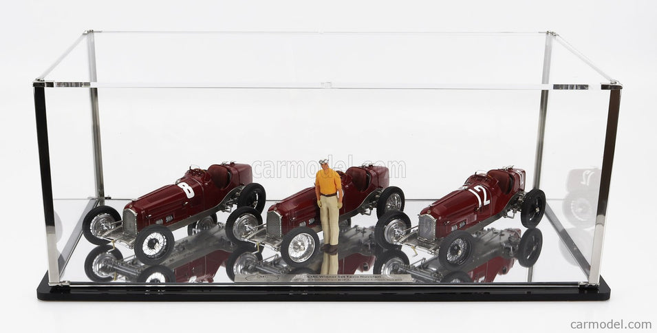 ALFA ROMEO Set 3X All Víťaz F1 P3 GP 1932 Tazio Nuvolari - N°12 France - N°30 Coppa Ciano - N°8 Coppa Acerbo - With Figúrka A Showcase 1:18 CMC rôzne farby