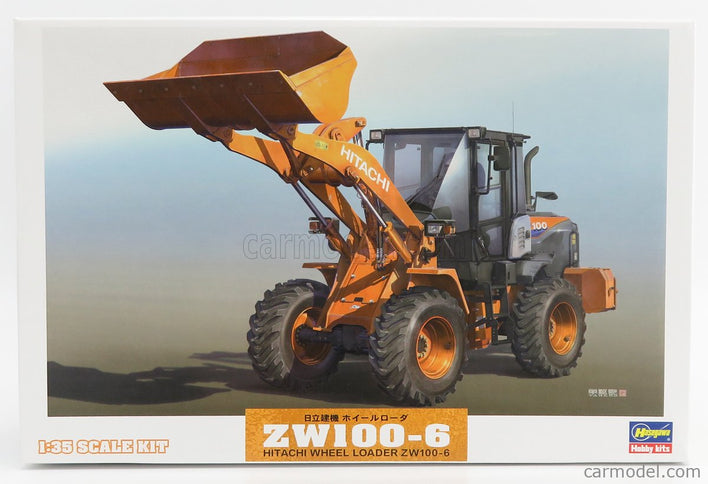 Hitachi Fiat ZW100-6 Ruspa Gommata Tractor - Scraper 1:35 Hasegawa /