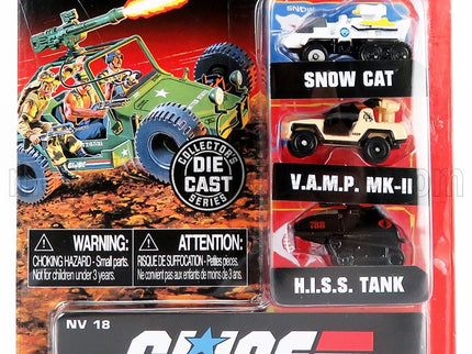 GI JOE | SET 3X GI JOE SNOW CAT - V.A.M.P. MKII - H.I.S.S. TANK | VARIOUS