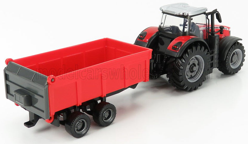 MASSEY FERGUSON | 8740S TRACTOR WITH TIPPING TRAILER | RED