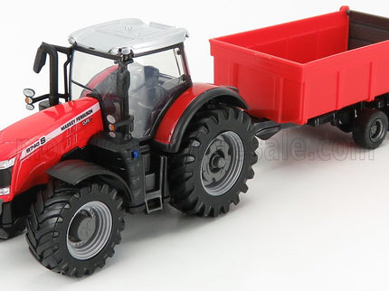 MASSEY FERGUSON | 8740S TRACTOR WITH TIPPING TRAILER | RED