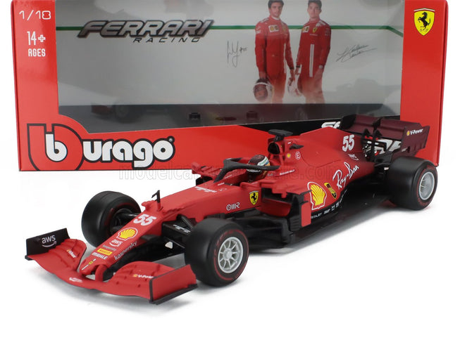 FERRARI | F1 SF21  TEAM SCUDERIA FERRARI MISSION WINNOW N 55 SEASON 2021 CARLOS SAINZ JR. | MATT RED