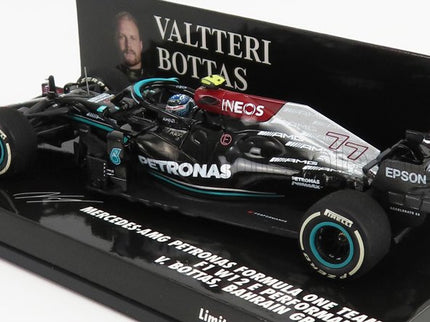 MERCEDES GP | F1  W12 MERCEDES M12 EQ POWER+ TEAM AMG PETRONAS MOTORSPORT FORMULA ONE N 77 3rd BAHRAIN GP 2021 VALTTERI BOTTAS | BLACK GREEN