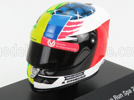 SCHUBERTH HELMET | F1  CASCO HELMET MILD SEVEN BENETTON B194 FORD N 5 DEMONSTRATION RUN BELGIUM SPA GP 2017 MICK SCHUMACHER | YELLOW GREEN RED BLACK