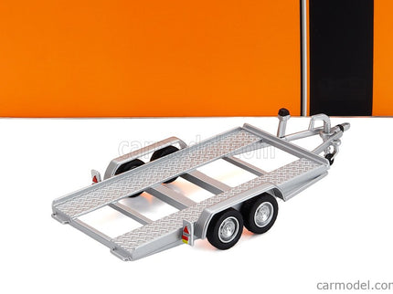 Accessories Carrello Trasporto Auto - Car Transporter Trailer Silver Kolesá - Car Not Included 1:43 IXO Models strieborná čierna