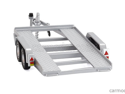 Accessories Carrello Trasporto Auto - Car Transporter Trailer Silver Kolesá - Car Not Included 1:43 IXO Models strieborná čierna