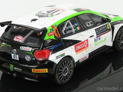 Volkswagen Polo Gti R5 N°41 Rally Montecarlo 2020 O.Solberg - A.Johnston 1:43 IXO Models biela čierna zelená
